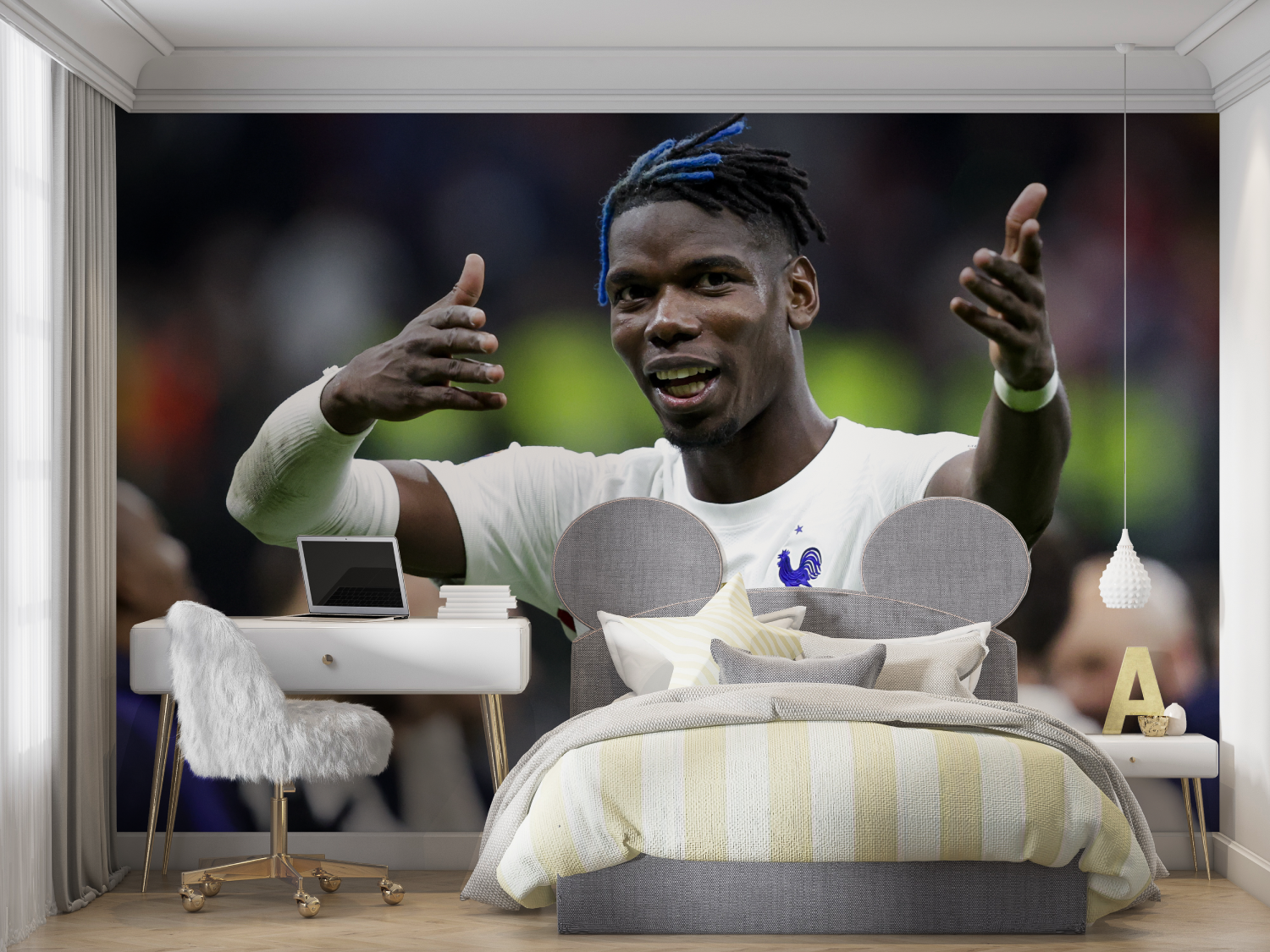 Papier peint foot pogba mur chambre panoramique