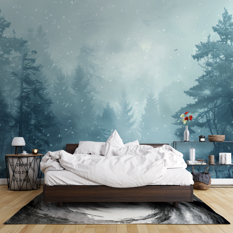 Papier peint cerf scandinave leroy merlin mur