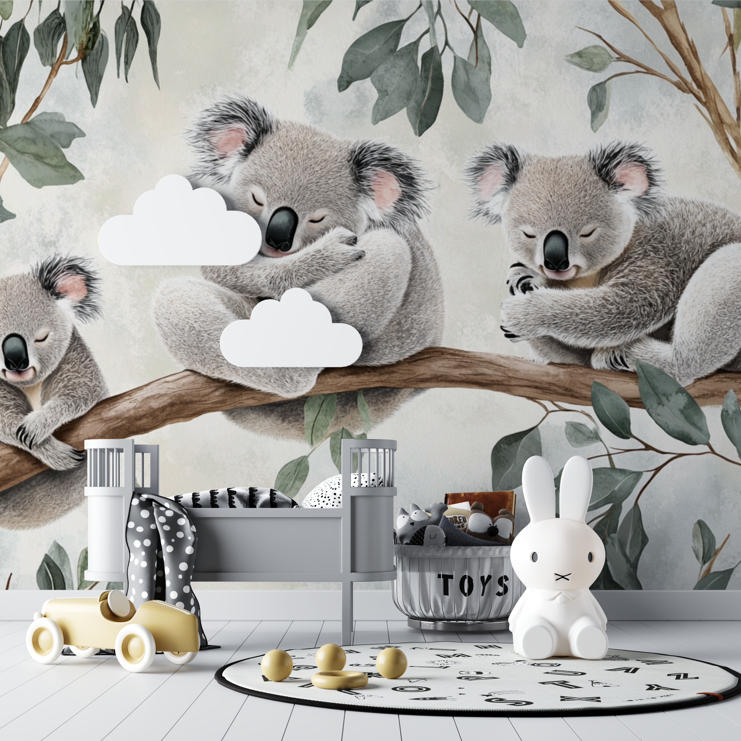 Papier peint koala qui fait dodo bebe tipi