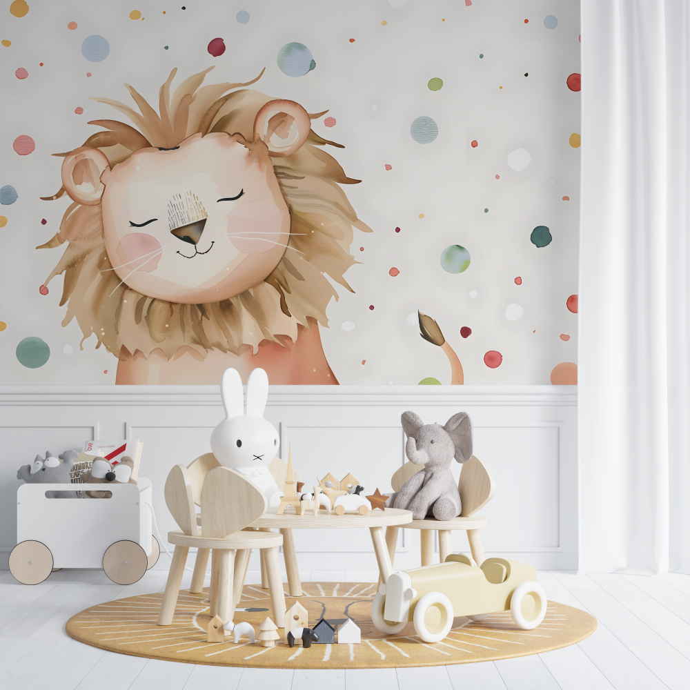 Papier peint lion chambre bebe chambre de bebe