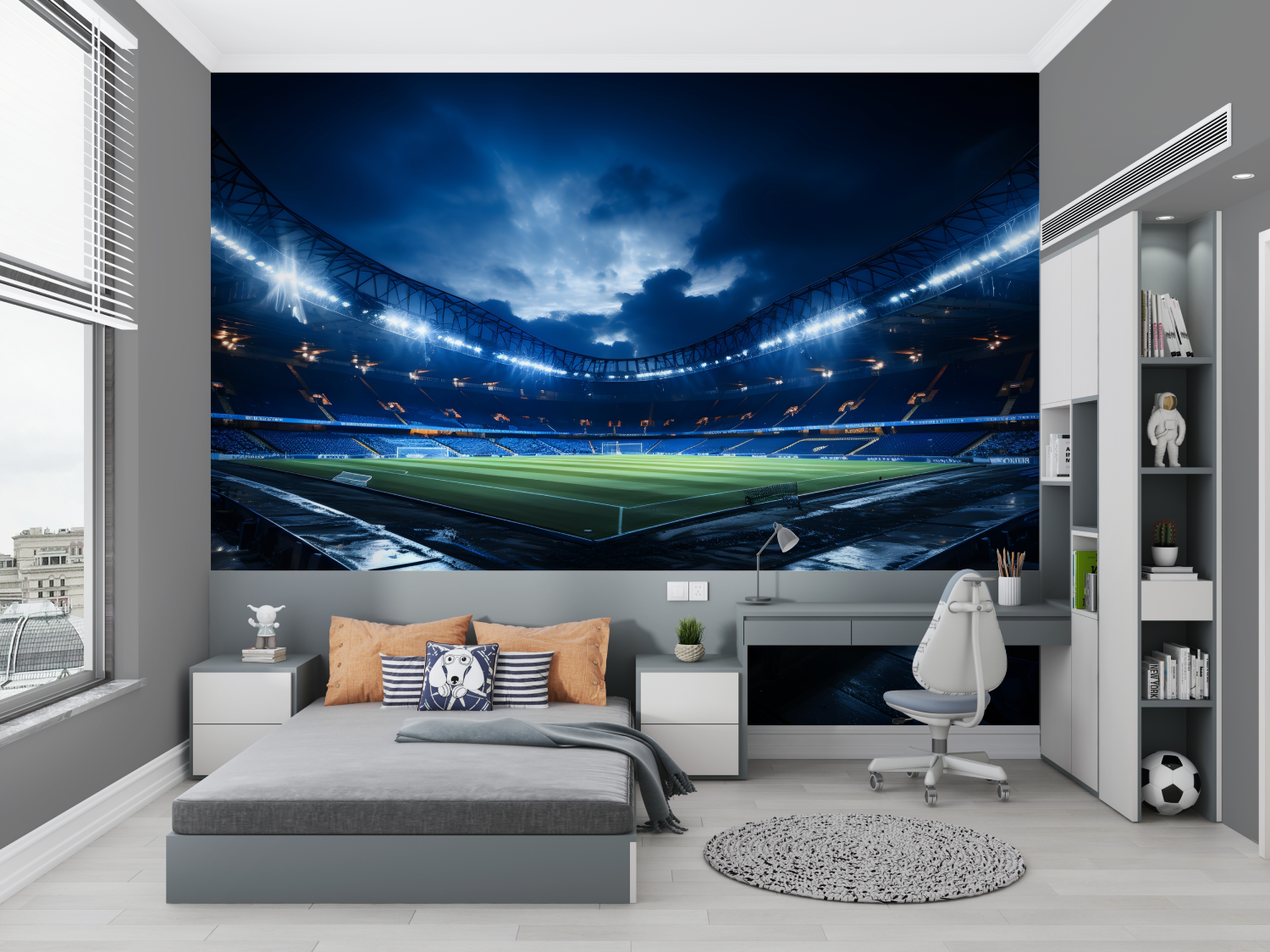 Papier peint foot chambre chambre petit