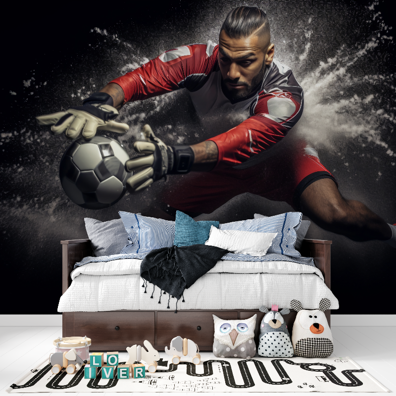 Papier peint garcon grafitti foot tapisserie pour ado