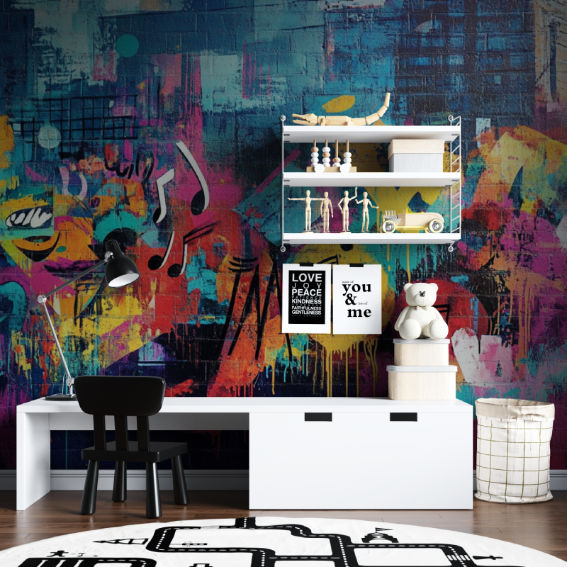 Papier peint tag mural tapisserie chambre ados