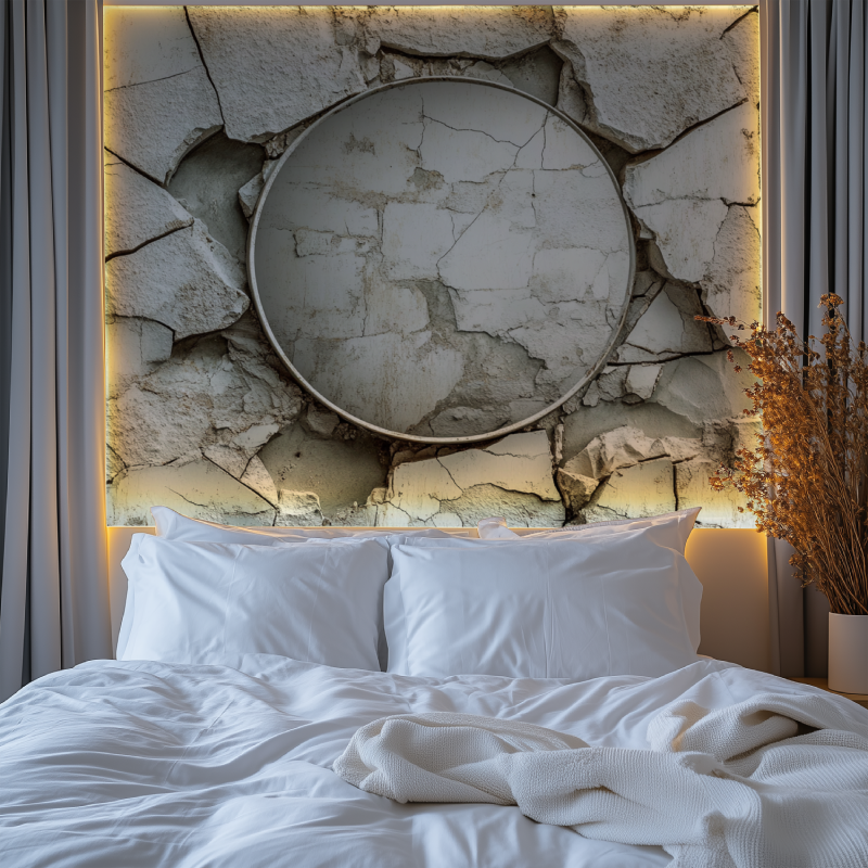 Papier peint trompe loeil pour toilette chambre premium