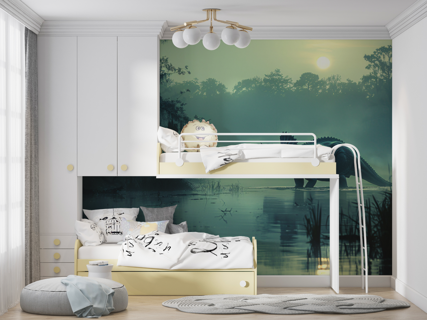 Papier Peint Dinosaure Embrumé - manga hero