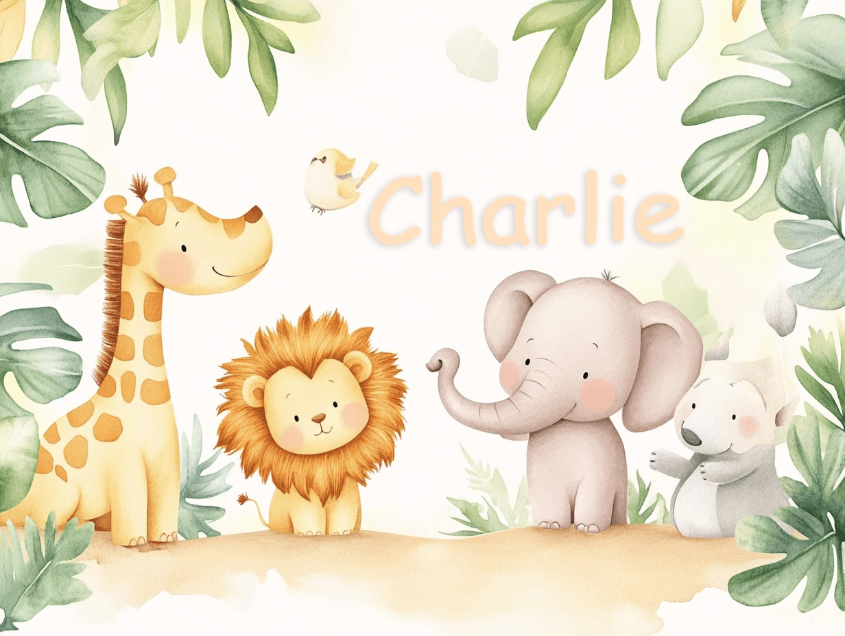 Papier Peint Prénom Famille Animaux