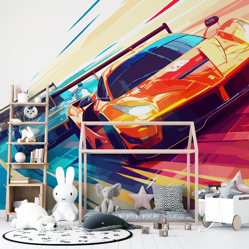 Papier peint avec voiture de course 12