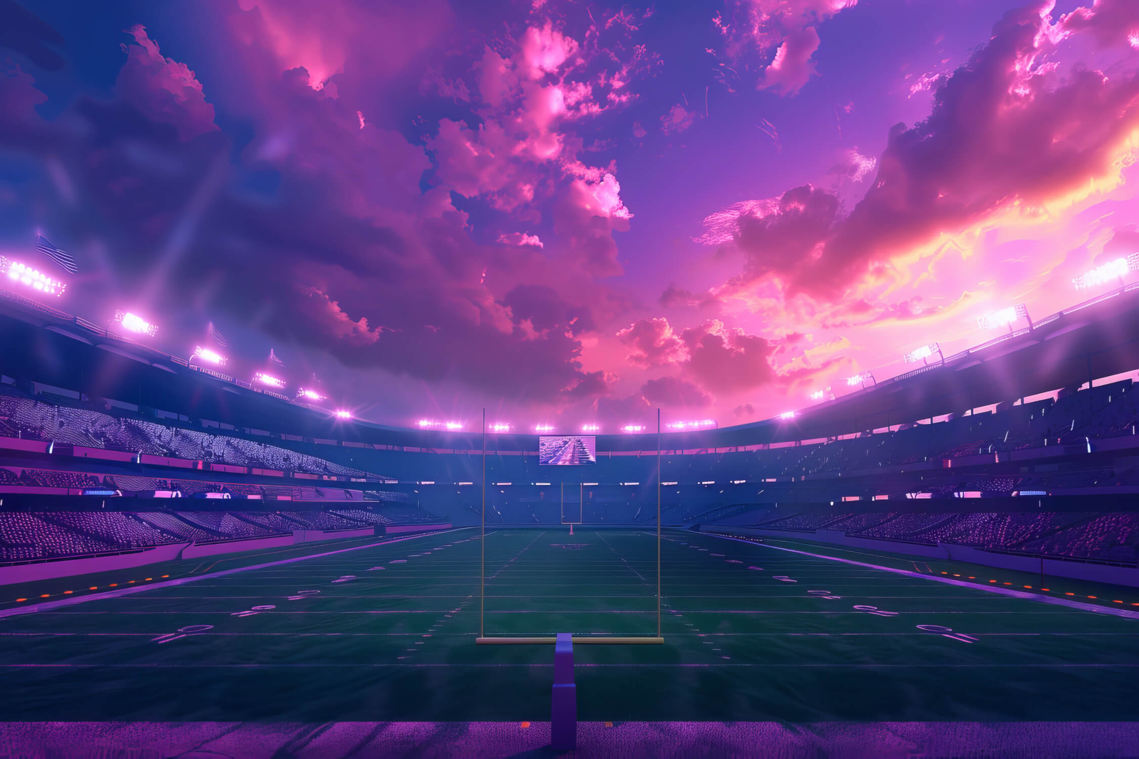 Papier Peint Stade De Foot Fille