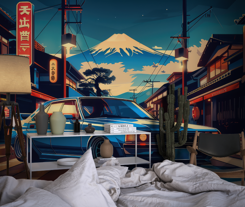 Papier peint voiture de sport anime chambre dado1