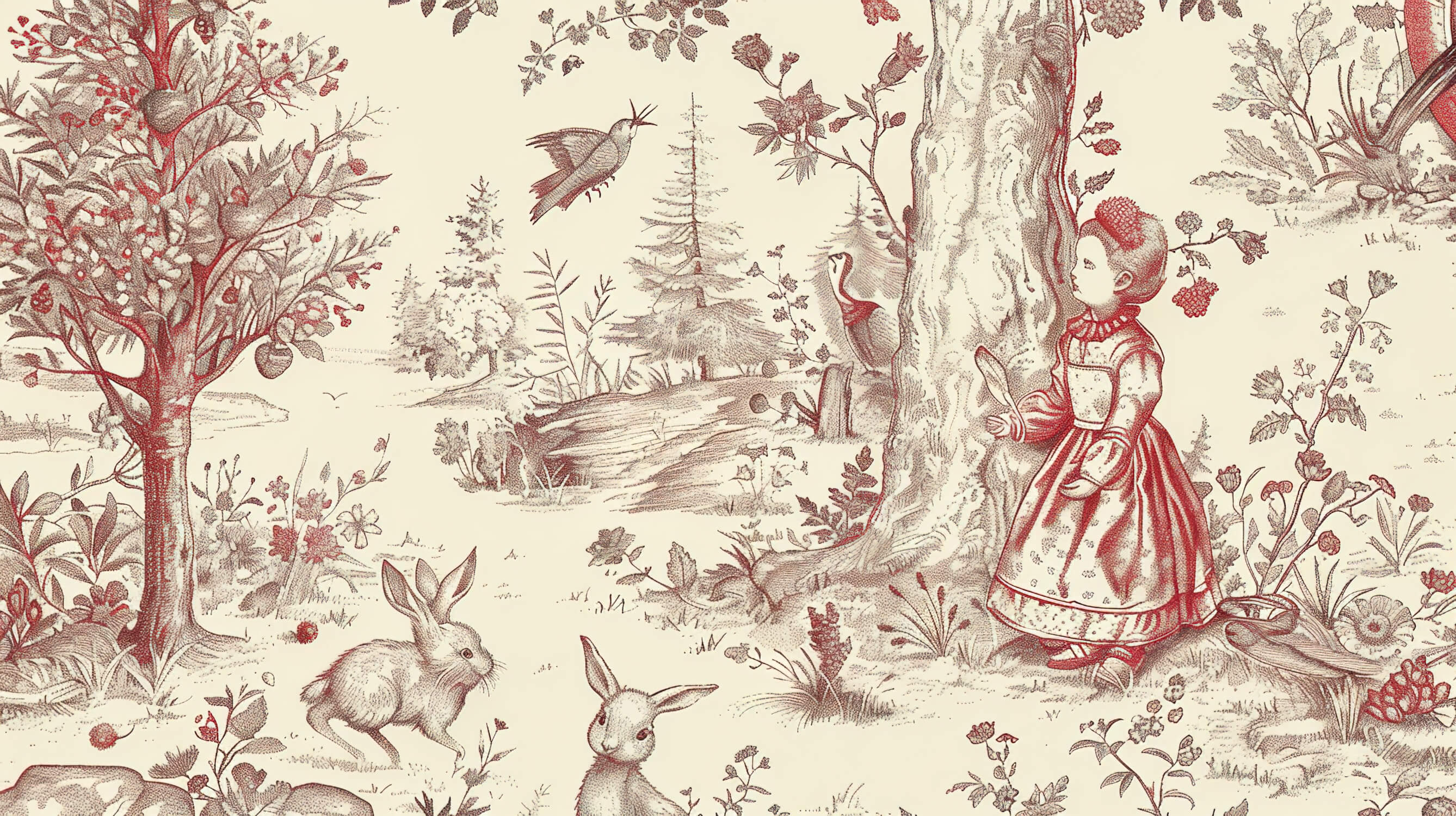 Papier Peint Toile De Jouy Chambre Enfant