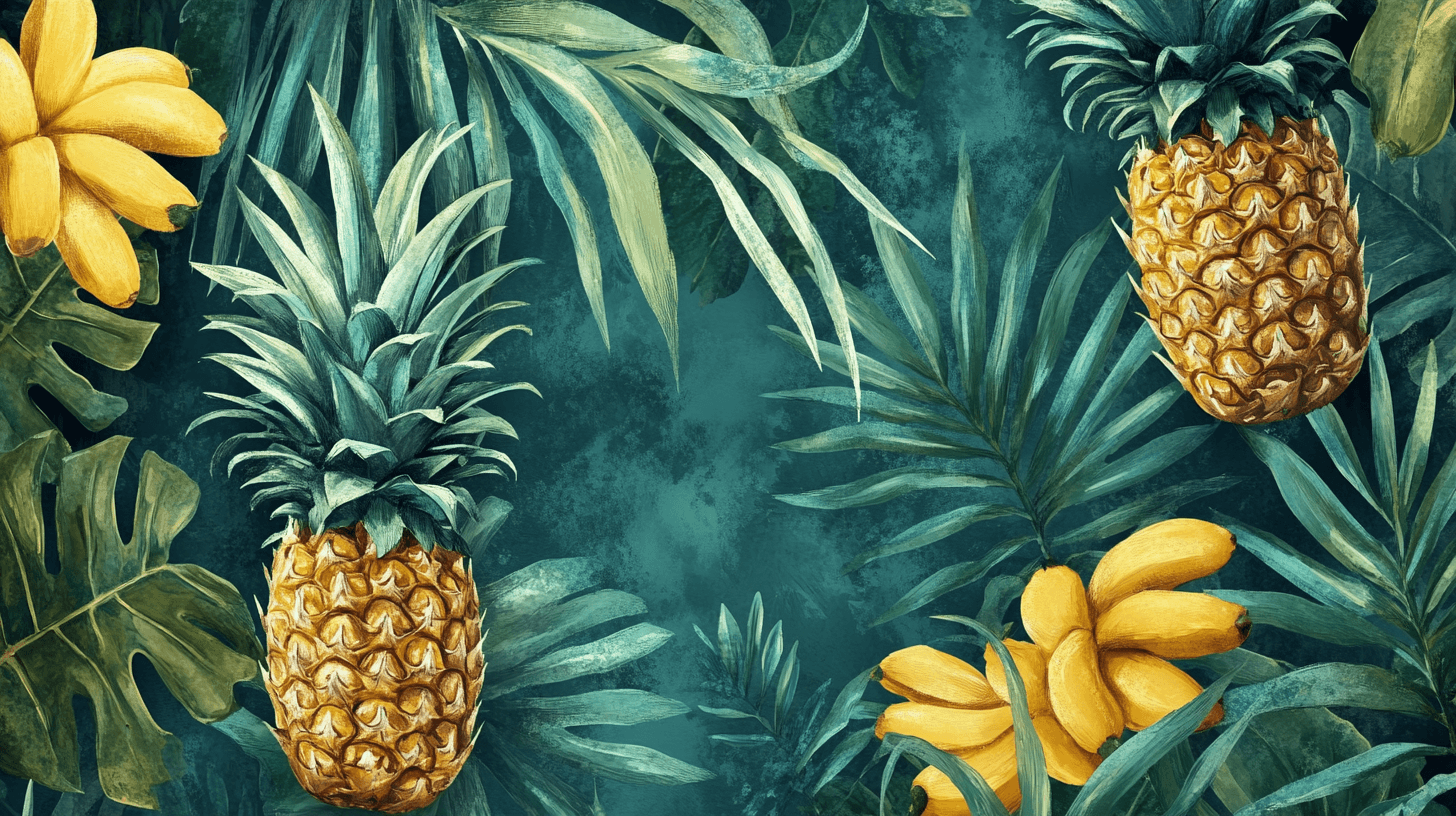 Papier Peint Vintage Tropicale