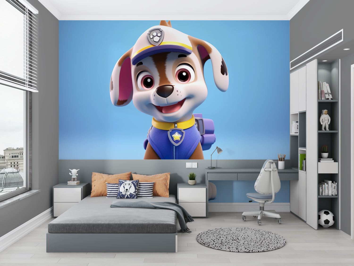 Papier peint pat patrouille 3d chambre petit