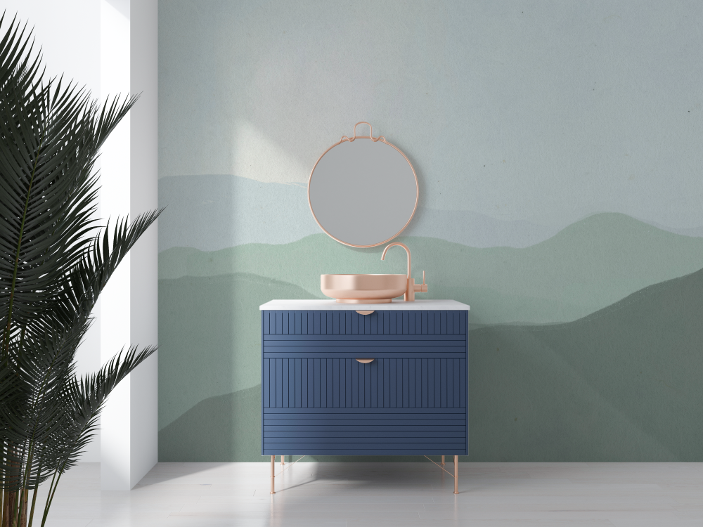 Papier peint piece humide salle deau