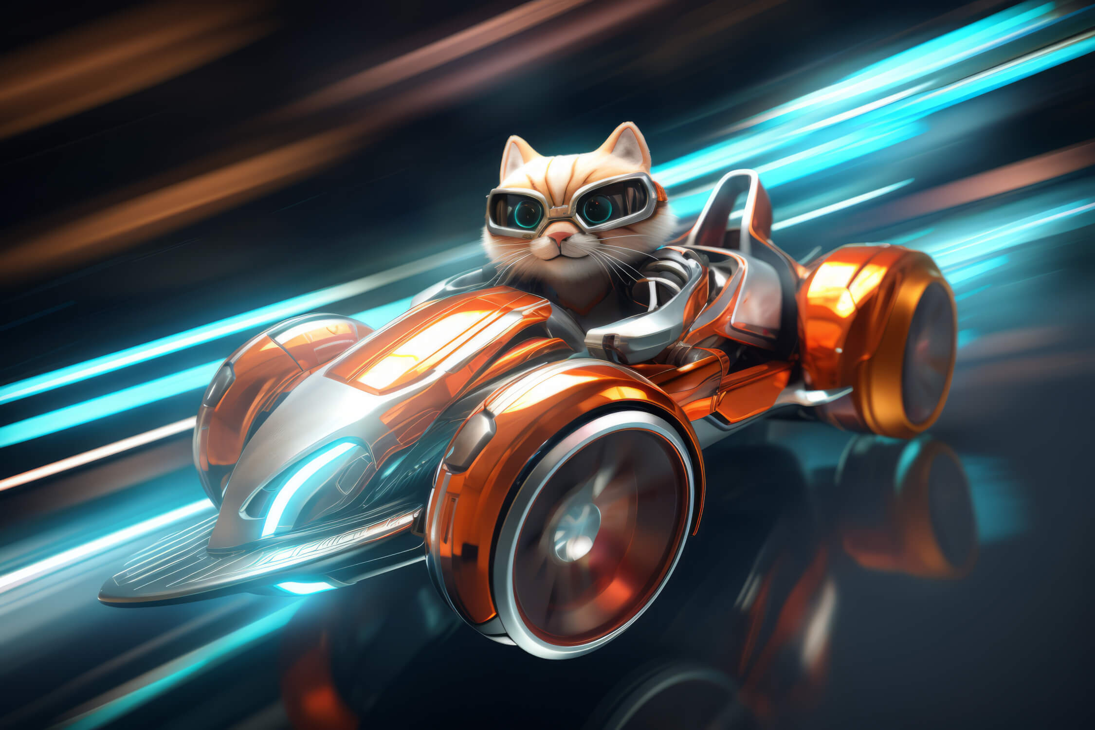 Papier Peint Voiture Sportive Et Chat