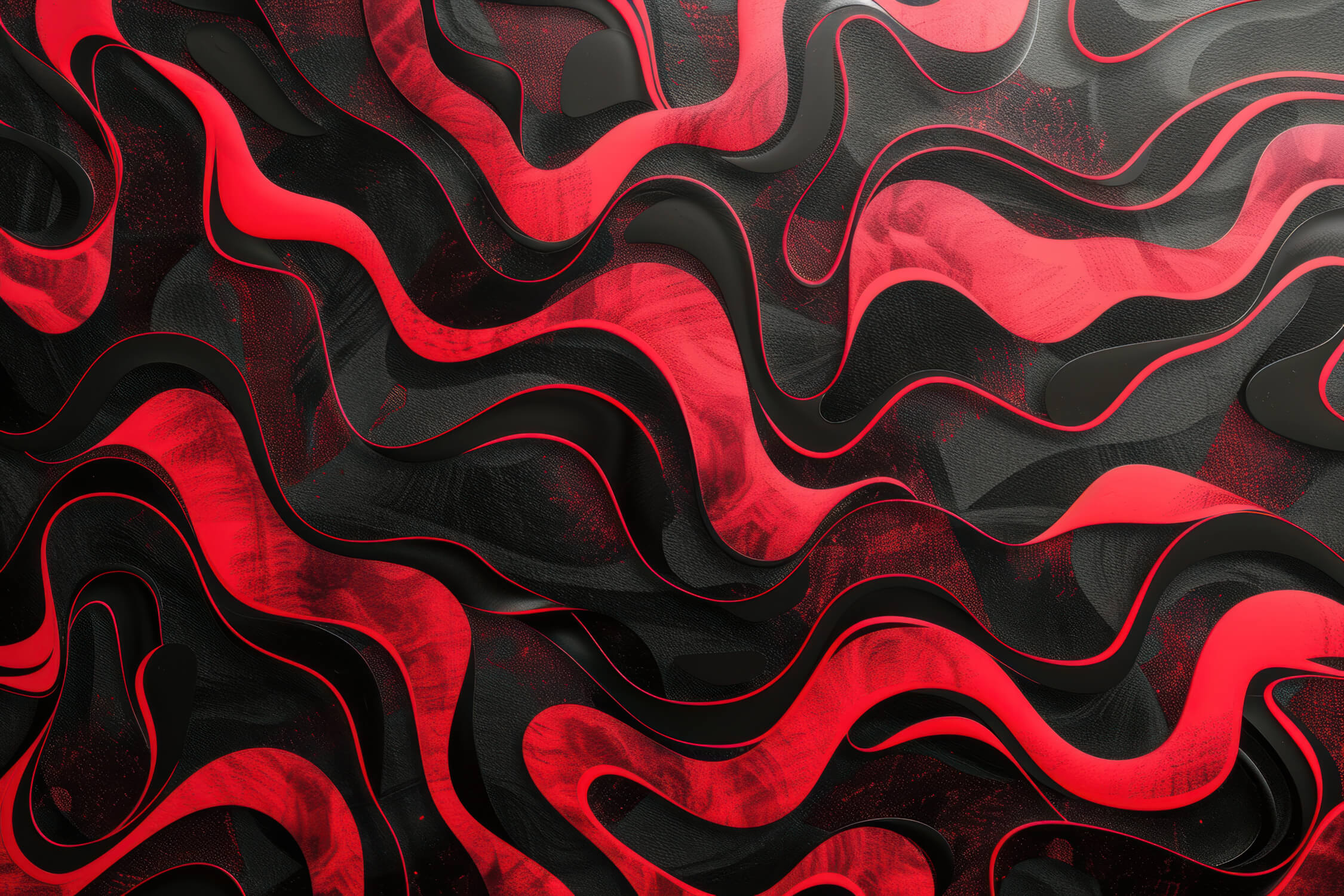 Papier Peint Noir Et Rouge Abstrait