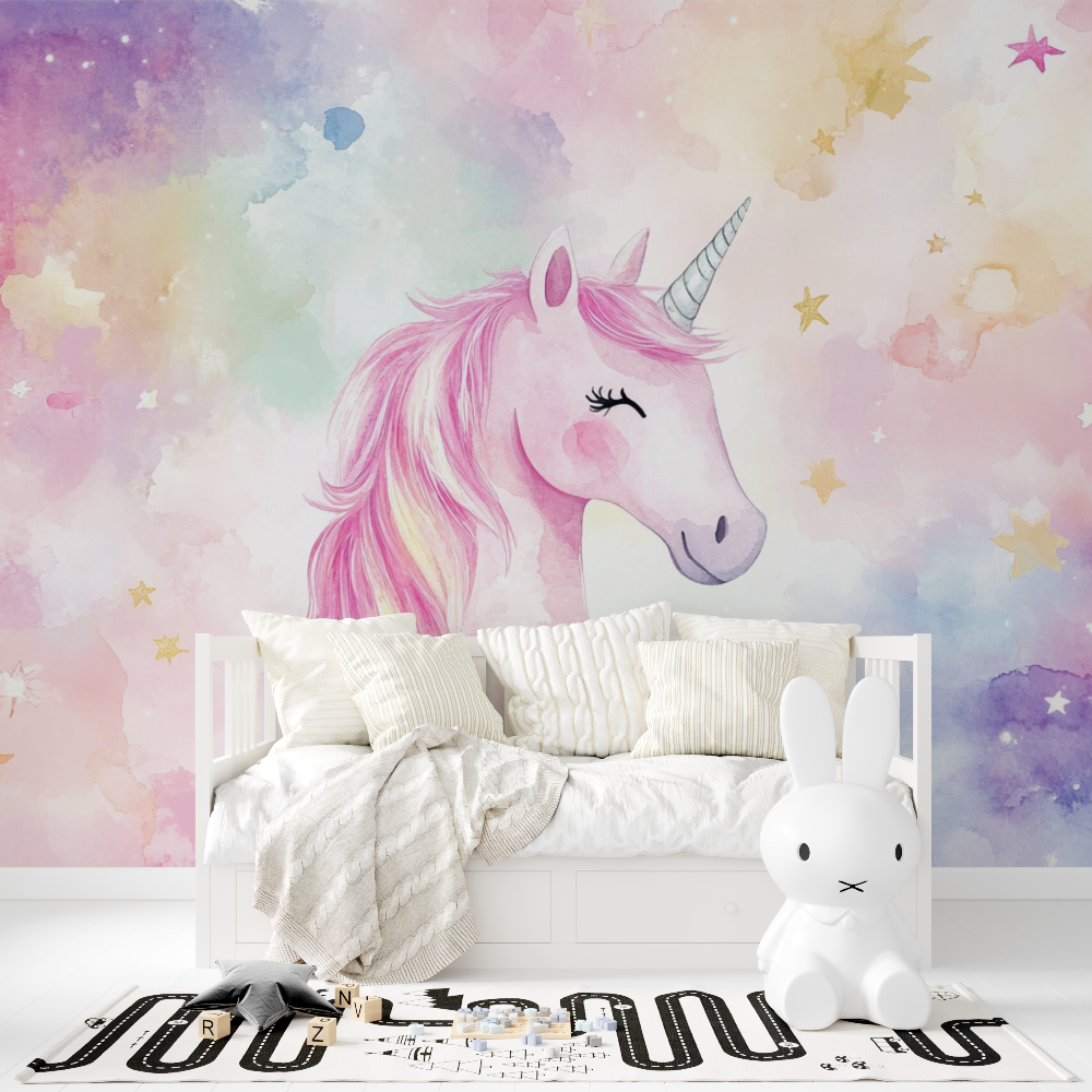 Papier peint chambre enfant lic...spiration tapisserie fille