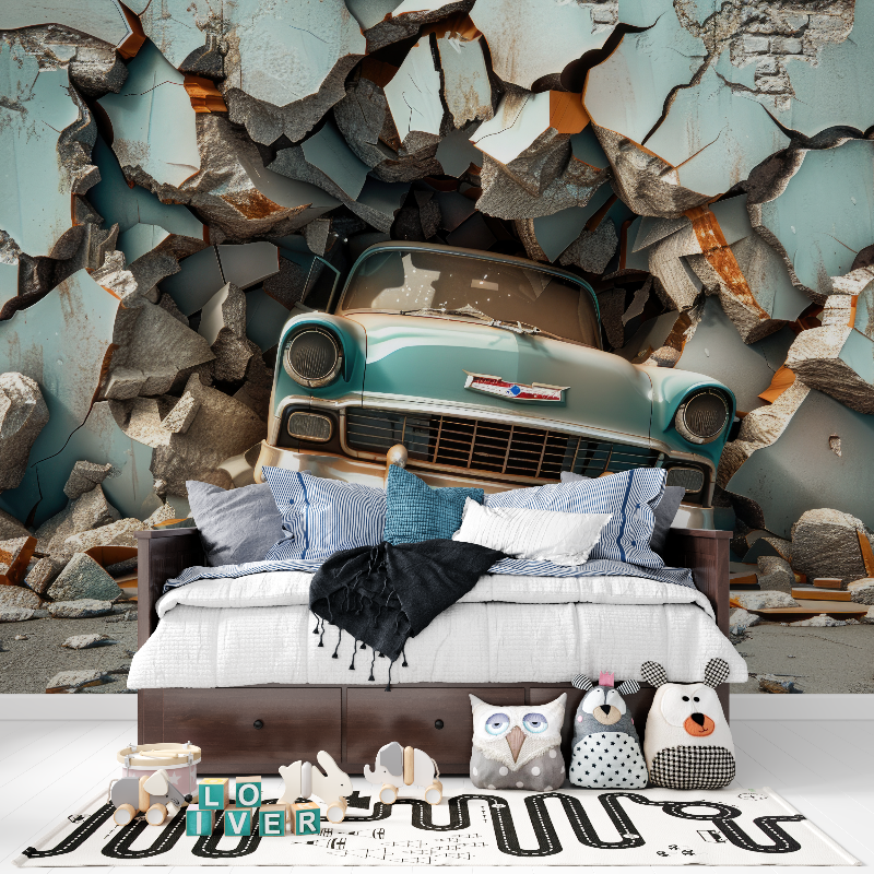 Papier peint ado voiture 3d tapisserie pour ado