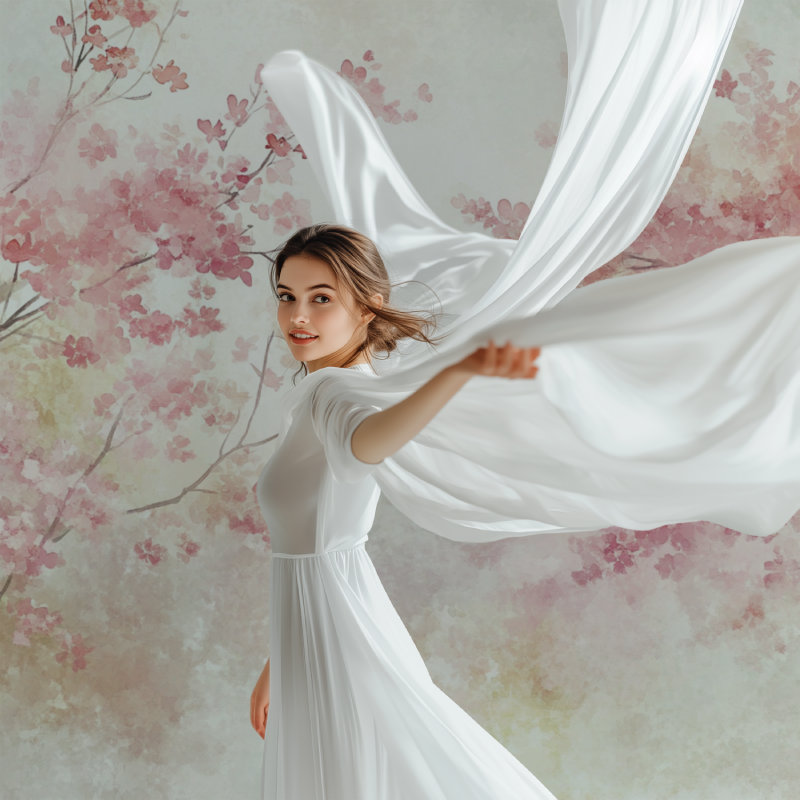 Papier peint arbre rose modele