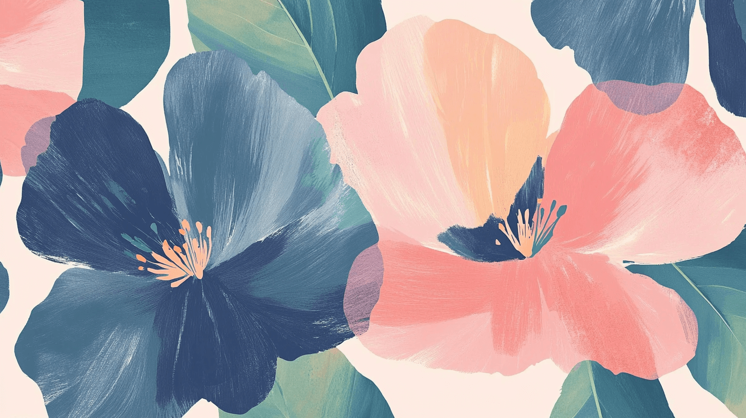 Papier Peint Fleur Abstrait