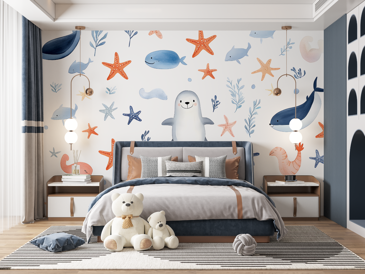 Papier Peint Bébé Océan - tapisserie ado