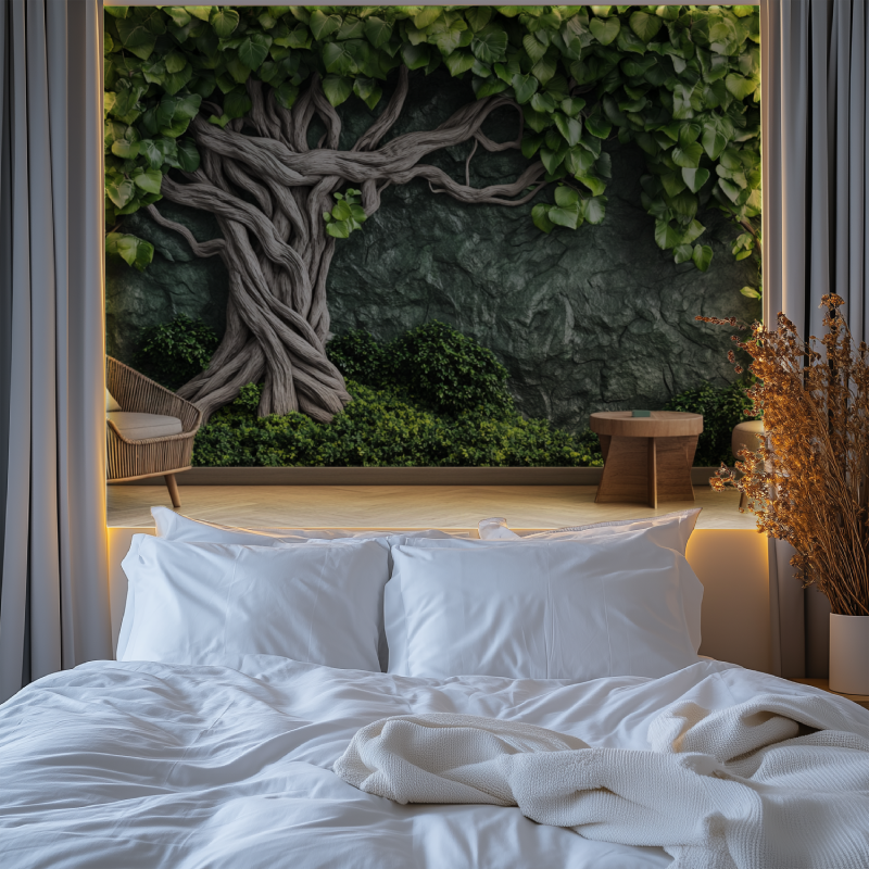 Papier peint arbre 3d chambre premium
