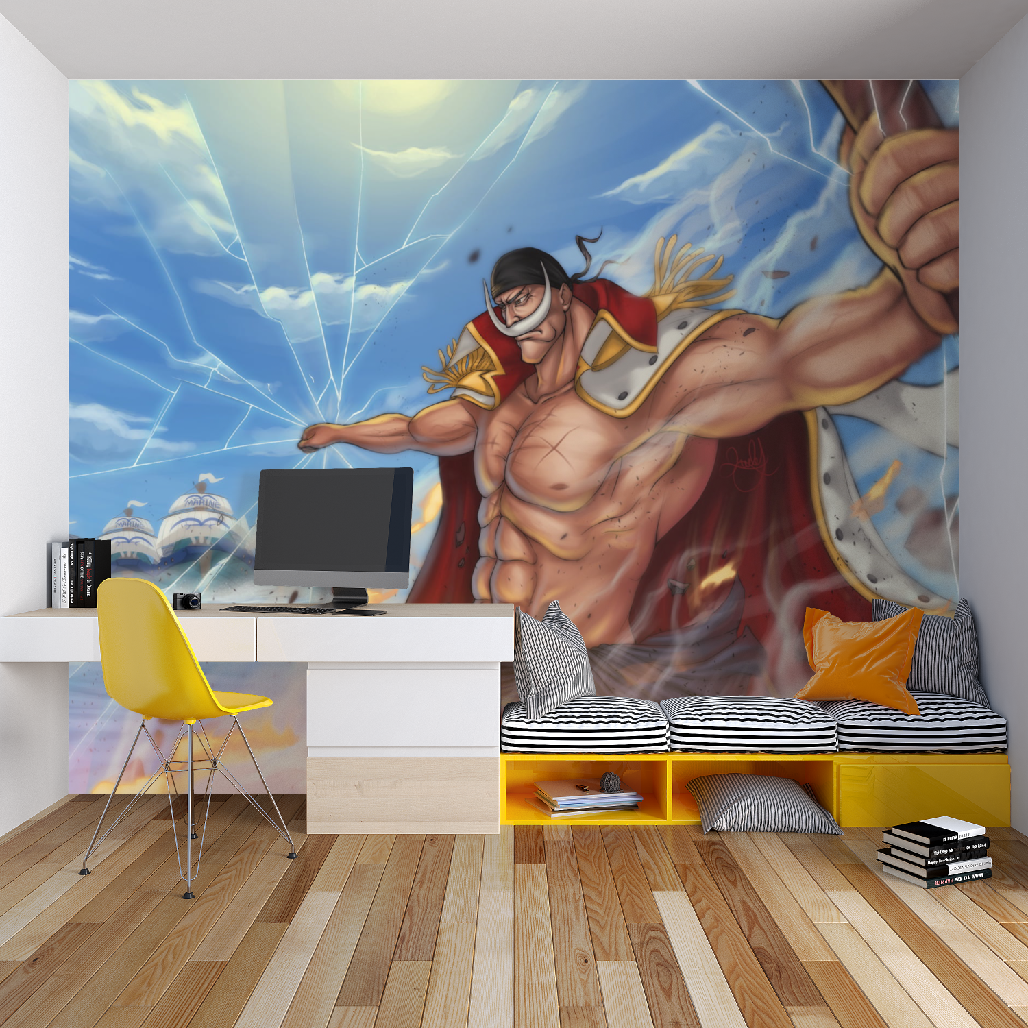 One Piece Wallpaper Whitebeard - chambre garçon lit