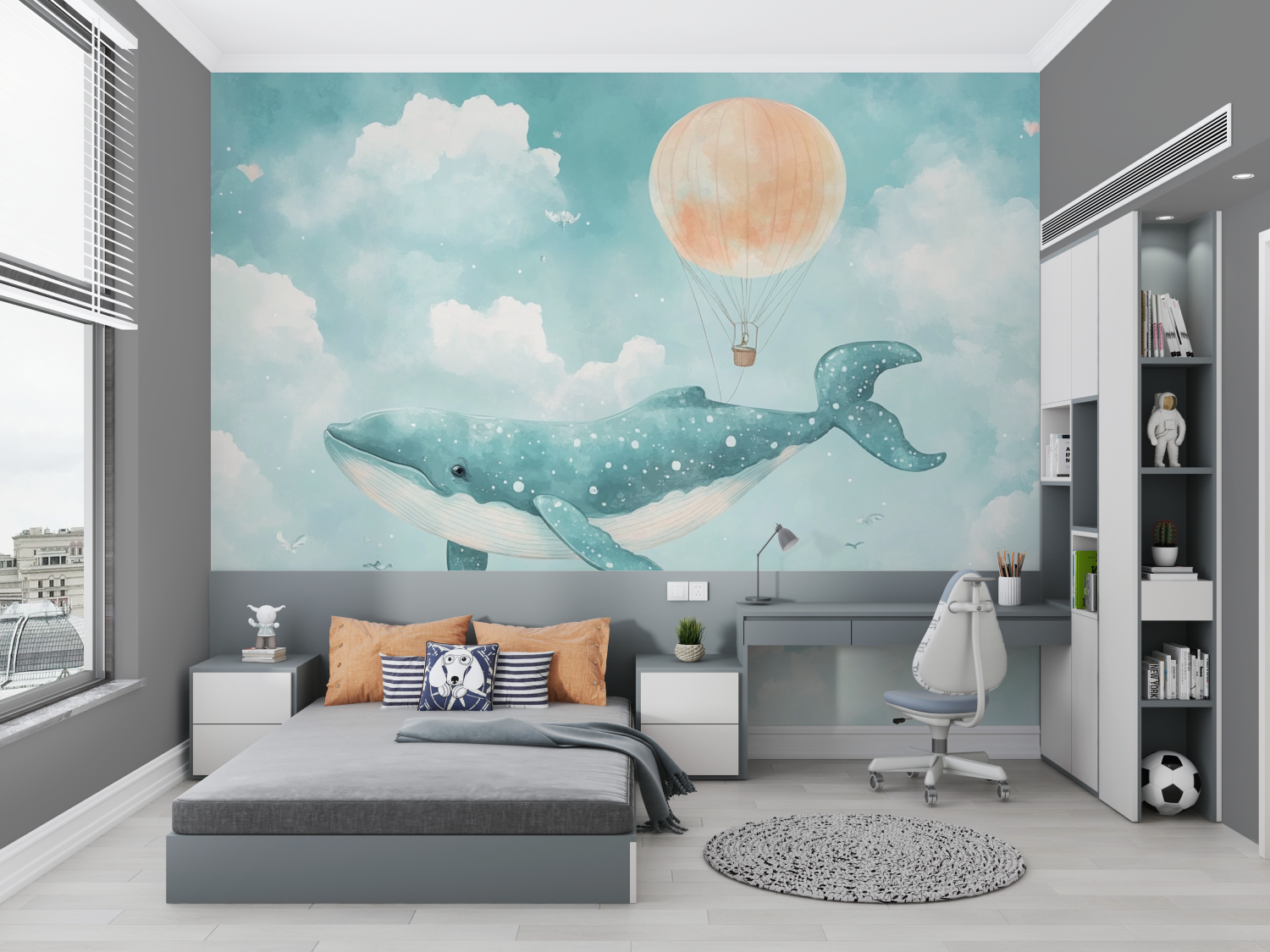 Papier peint marin exploration baleine du ciel chambre petit
