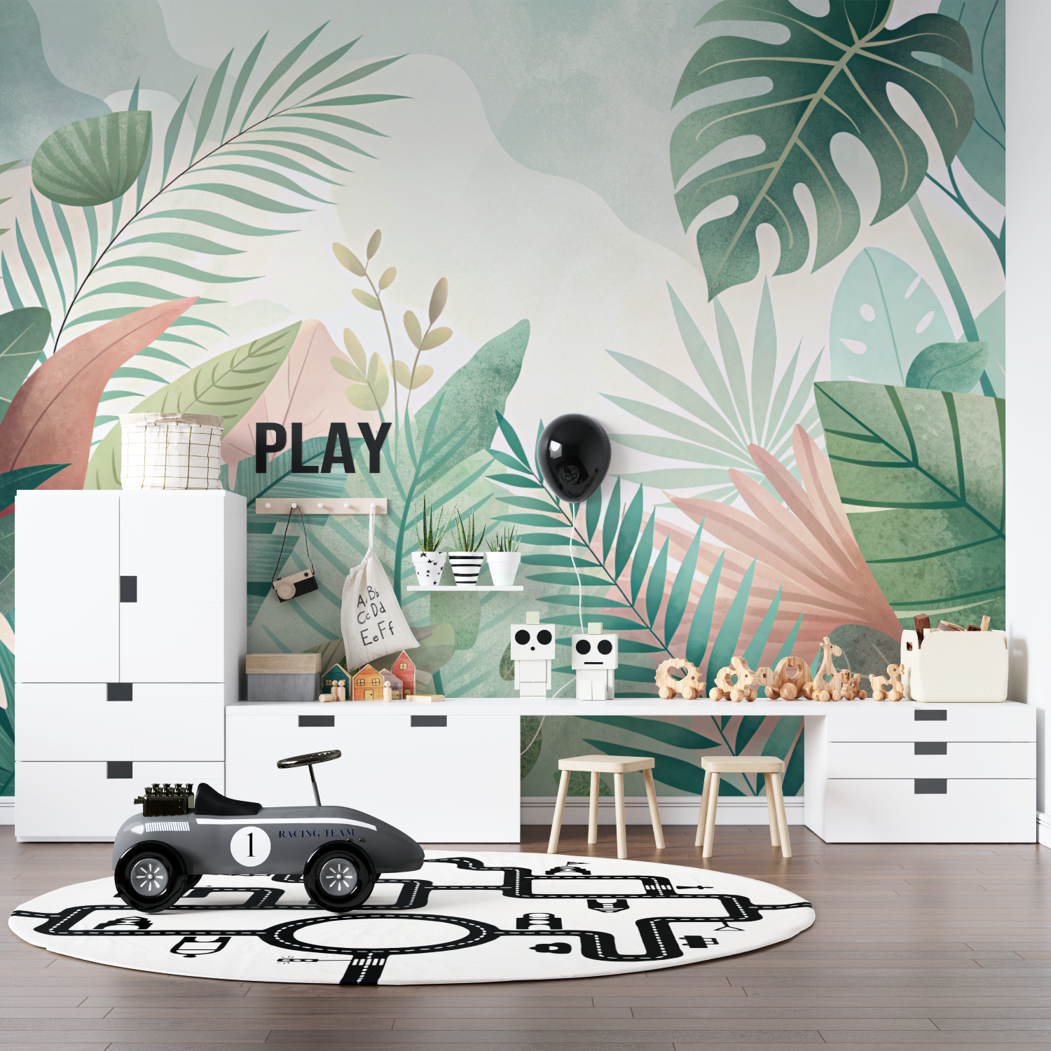 Papier Peint Enfant Vert D'eau - pano anime