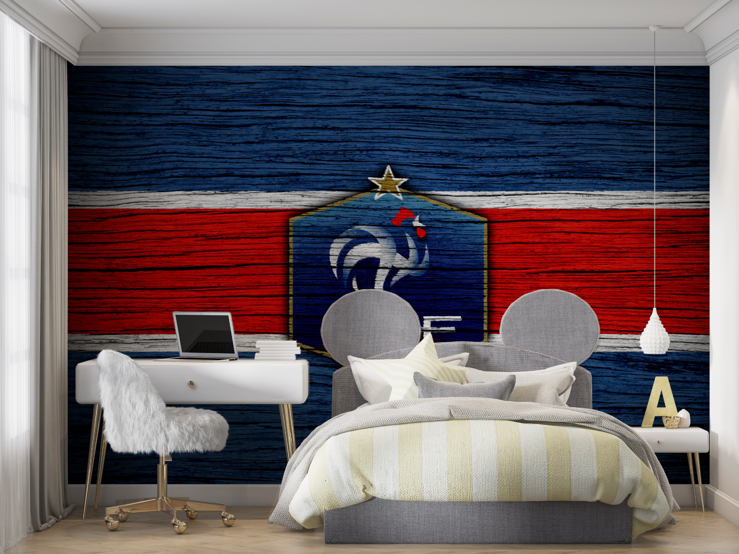 Papier peint equipe de france foot mur chambre panoramique