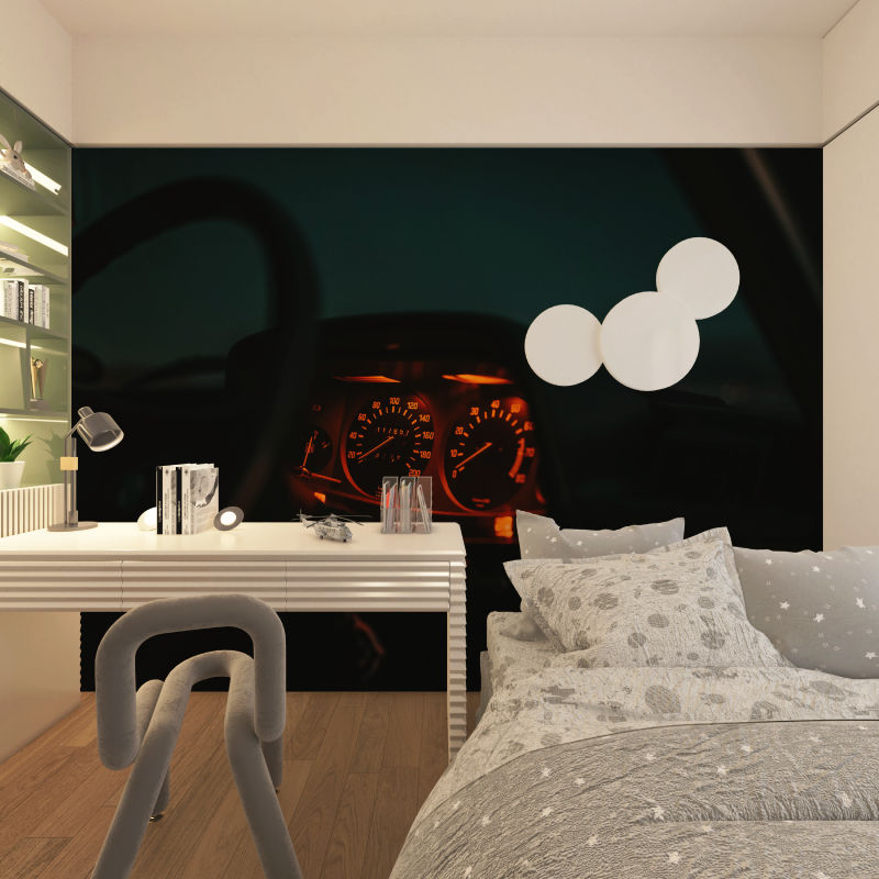 Papier peint 3d tableau de bord voiture chambre adolescents