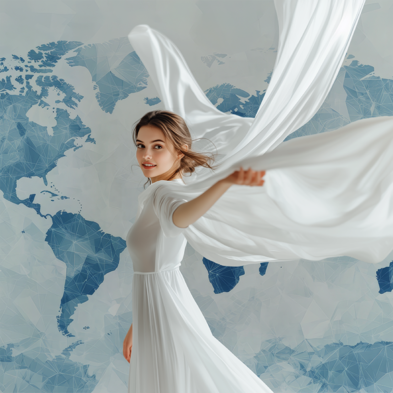 Papier peint carte du monde bleu modele