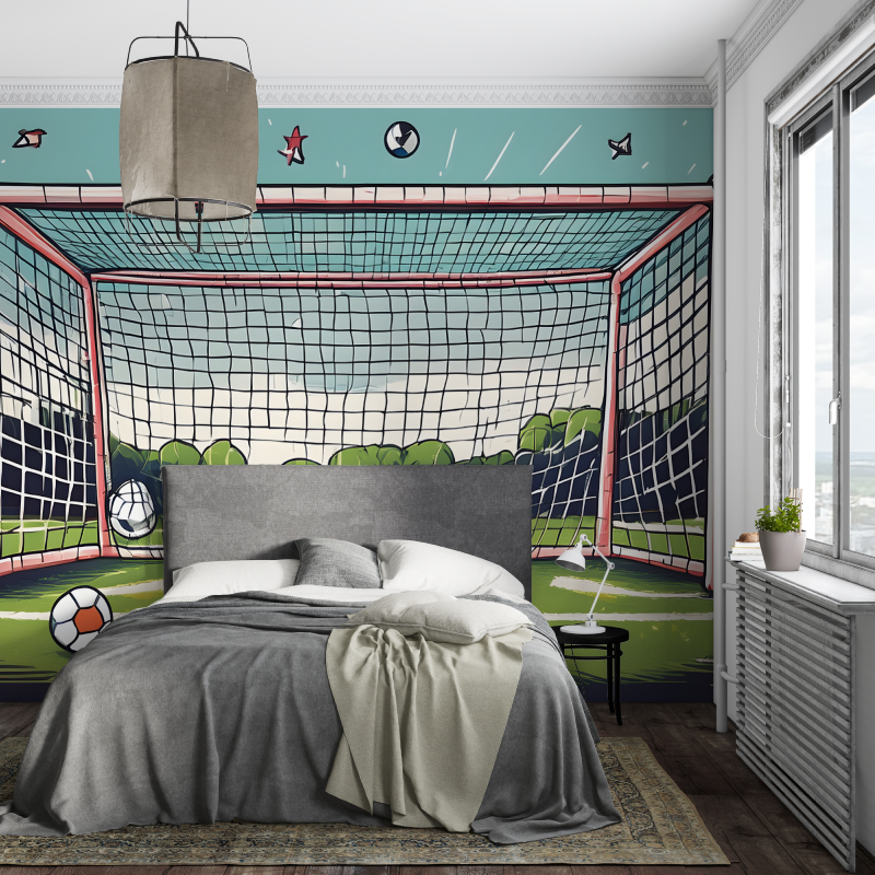 Chambre papier peint foot piece ados