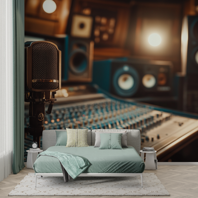Papier peint studio musique garcon123
