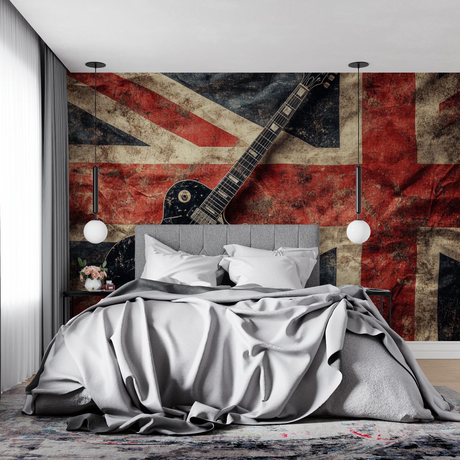 Papier peint guitare union jack 4murs