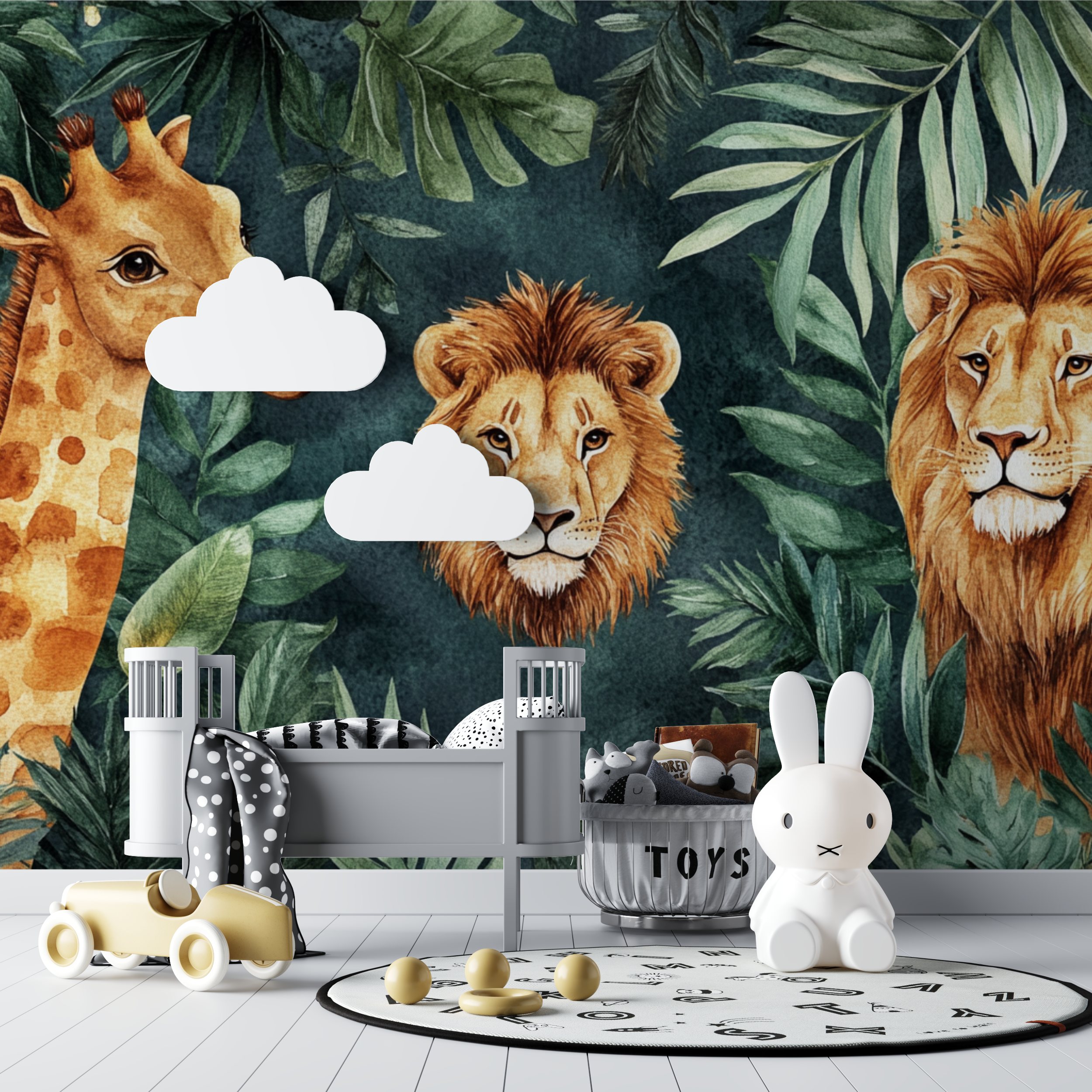Papier peint jungle co bebe tipi