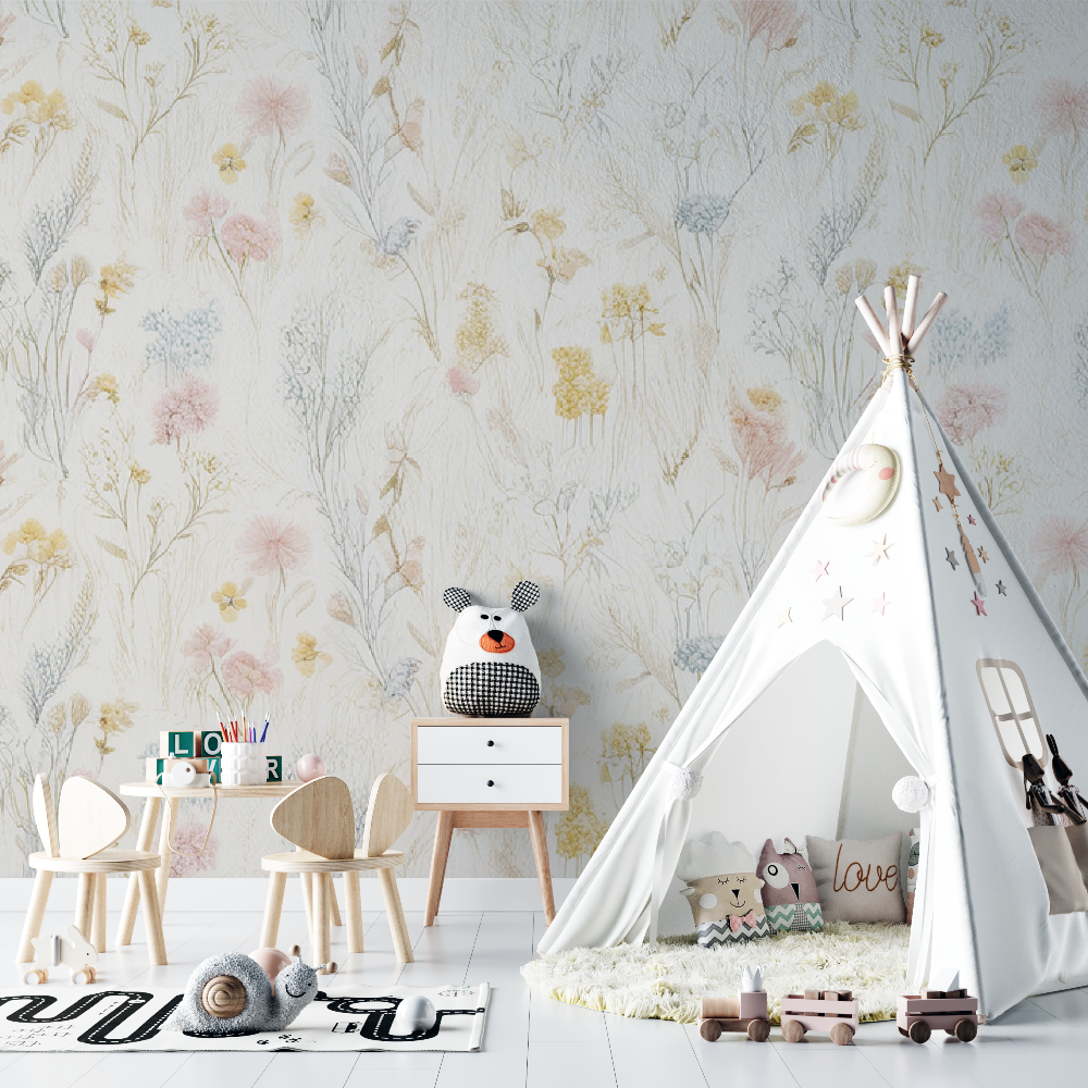 Papier peint Floral vintage pour bébé - bebe tipi