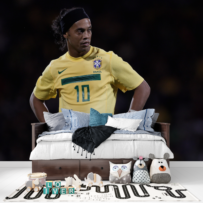 Papier peint ronaldinho tapisserie pour ado