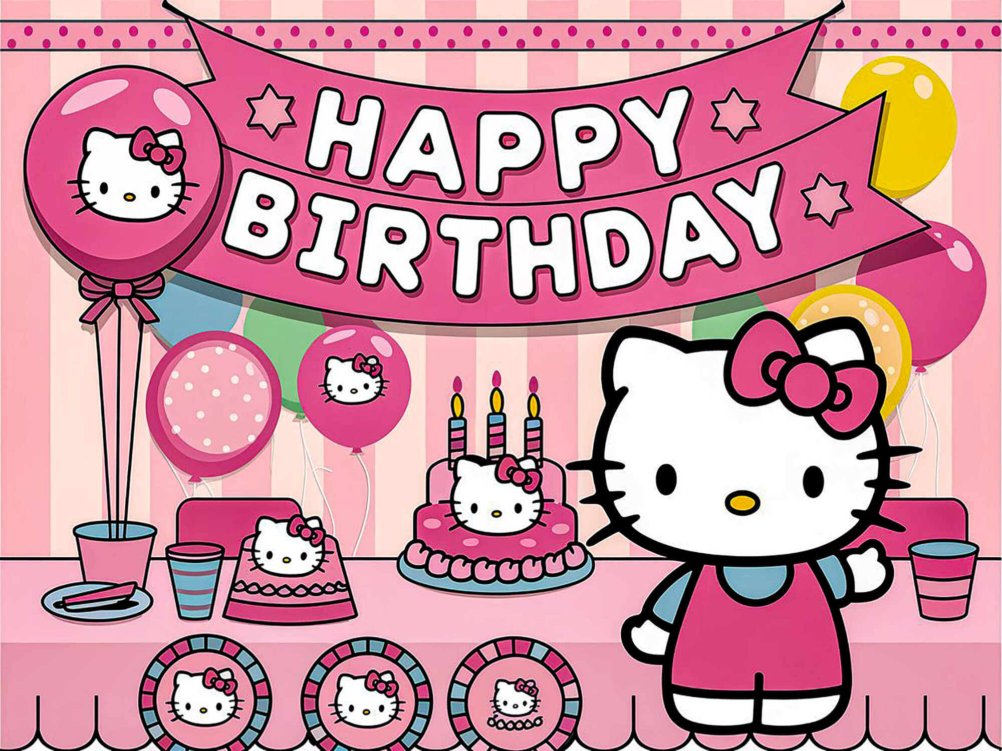 Papier Peint Hello Kitty Chambre