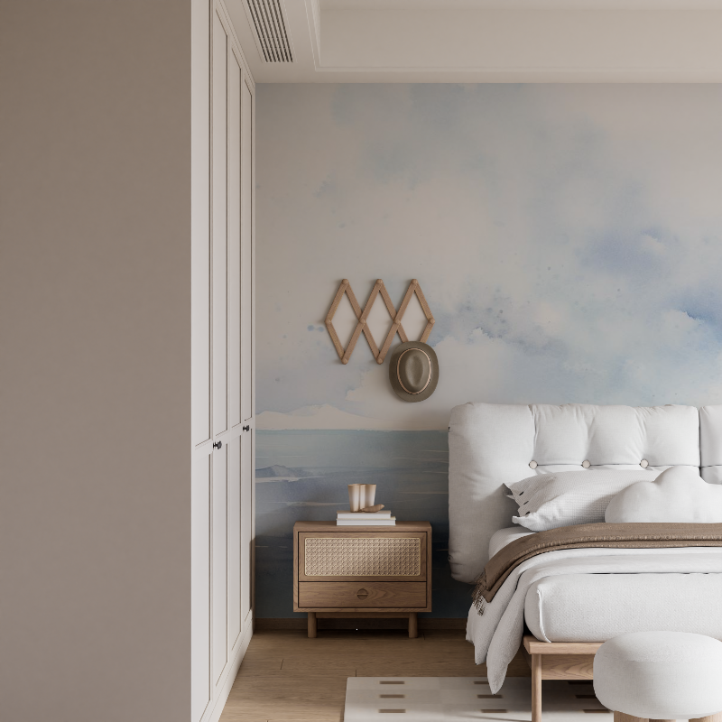 Papier peint aquarelle mer mural