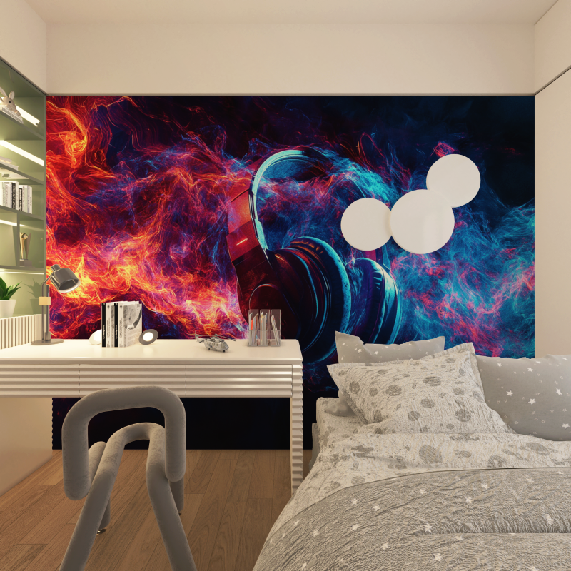 Papier peint energie chambre adolescents