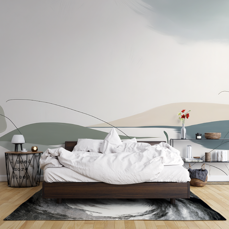 Papier peint aquarelle minimaliste abstrait leroy merlin mur