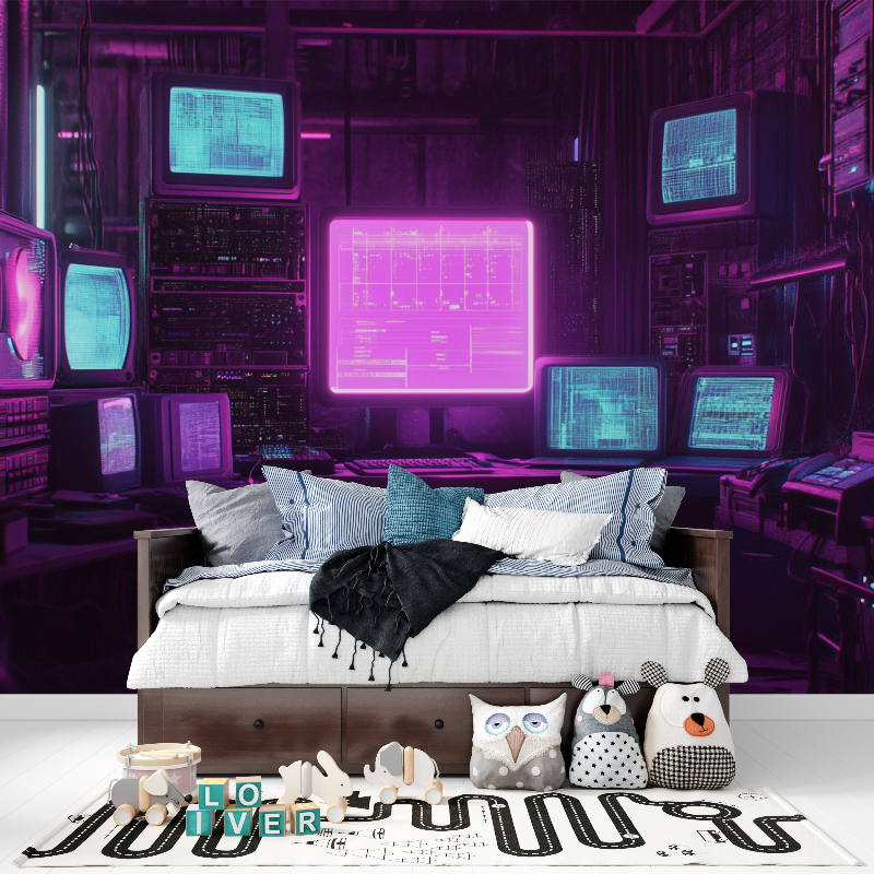 Papier peint dark electro tapisserie pour ado
