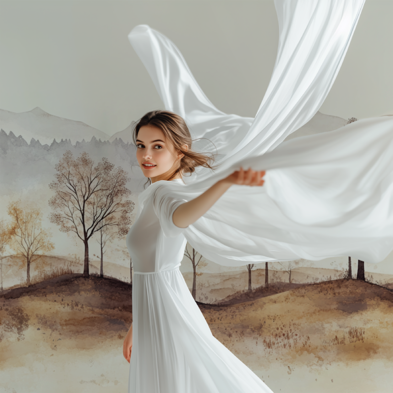 Papier peint arbre beige modele