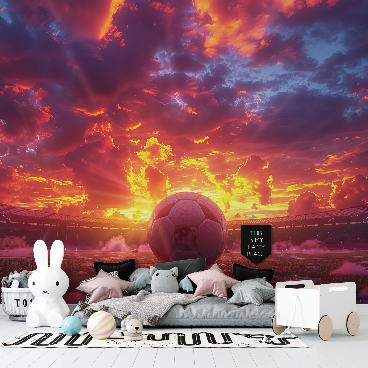 Papier peint xxl foot panoramique tapisserie garcon