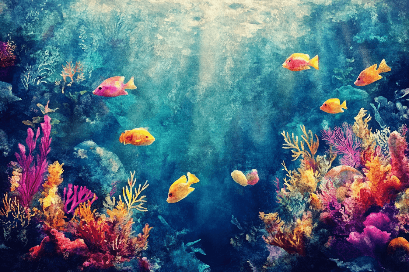 Papier Peint Marin Découverte sous l'Eau