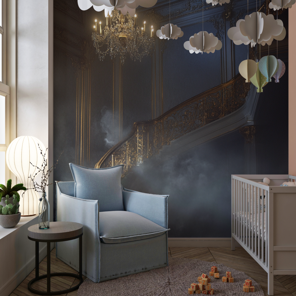 Papier peint princesse royaume cache chambre de fille