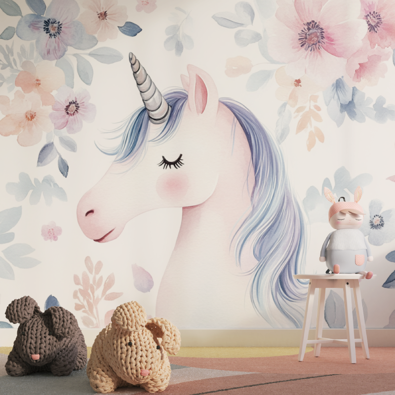 Papier peint tapisserie licorne...leur tapisserie pour fille