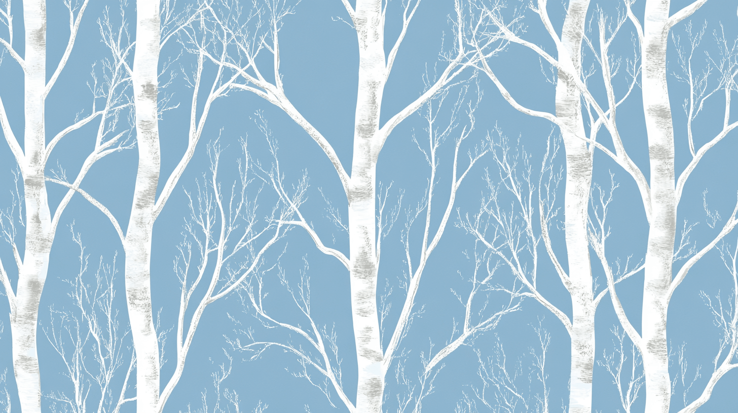 Papier Peint Arbre Blanc