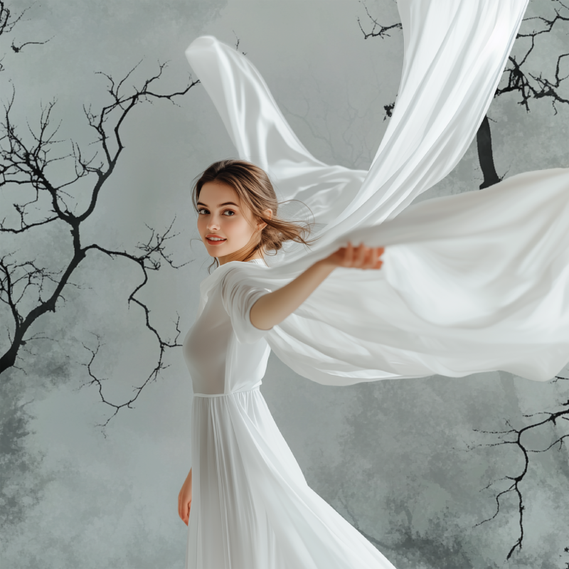 Papier peint arbre noir et gris modele