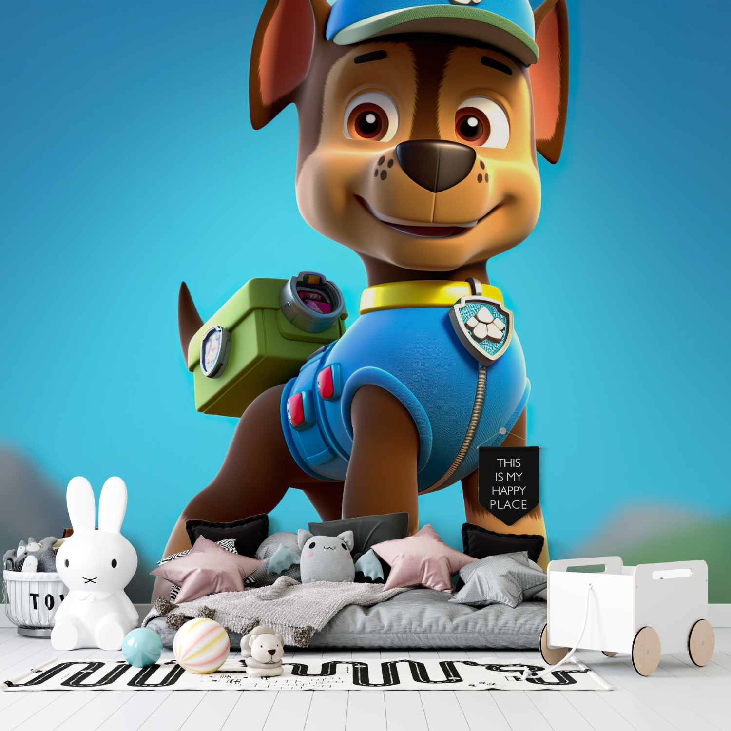 Papier peint pat patrouille pour chambre tapisserie garcon